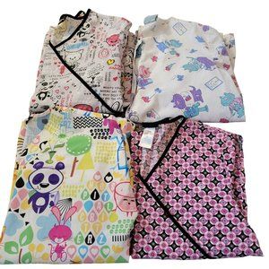 Women's M Scrub Tops Lot of 4 Nursing Hospital Clothing Uniforms Vtg Tee Panda‎